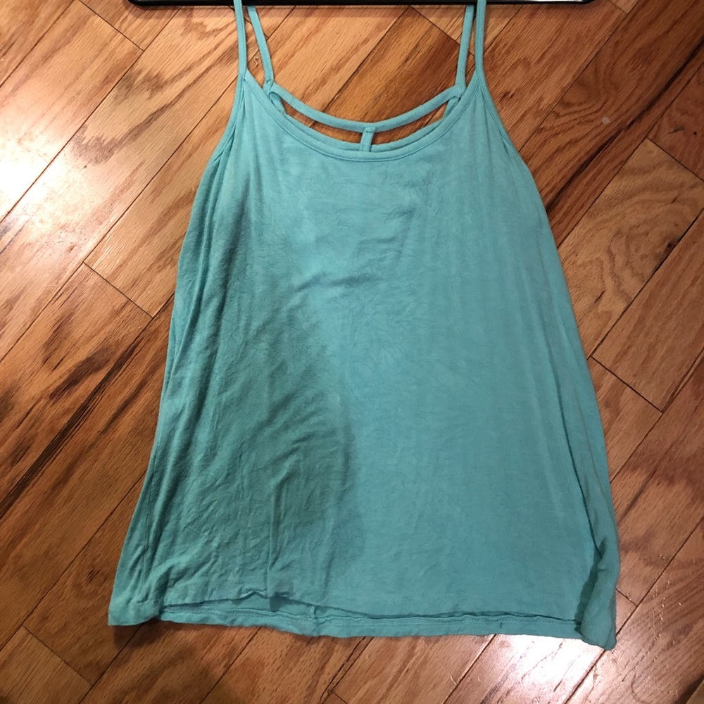 Blue caged tank
